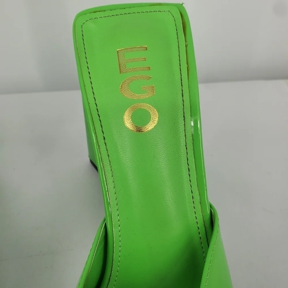 EGO Avalon Heels Women 8 Shoes Patent Leather Green